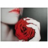 Photo on canvas WOMAN WITH A ROSE 50 x 70 cm - SALE